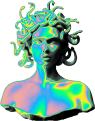 Holo Holographic Vaporwave Aesthetic - Medusa Png