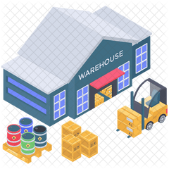 Warehouse Icon Of Isometric Style - Warehouse Icon Png