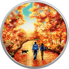 2017 2317 Gram Canada Great Outdoors Sunrise 9999 Silver Proof Coin Glow - Inthedark Edition Coin Png