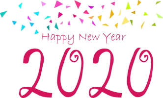 New Year Text Font Pink For Happy 2020 Holiday 2020 - Free PNG