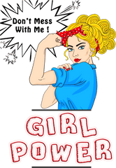 Girl Power Womenu0027s Printed Tee Redesyn - Poster Png