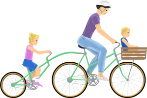 Bicycle Father Ragdoll Yellow Wheels Physics Happy - Free PNG
