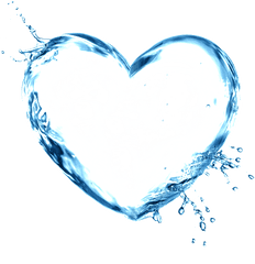 Gotas De Agua - Water Heart Splash Png