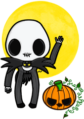 Chibi Jack Skellington By Deidream - Jack Skellington Vector Cartoon Png