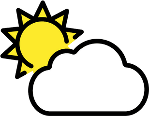 Sun Behind Cloud - Emoji Meanings U2013 Typographyguru Artemis And Apollo Tattoo Png