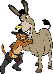 Donkey Shrek Drawing Free Download - Shrek Puss In Boots Clipart Png