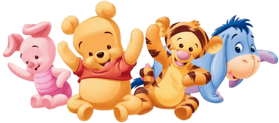 Transparent Png For Designing Projects - Baby Winnie The Pooh And Friends Png