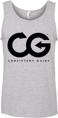 Cg Black Logo Menu0027s Cotton Tank Top U2013 Consistent Gains - Active Tank Png