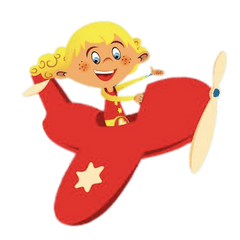 Kaatje In Her Plane Cartoon Transparent Png - Stickpng Light Aircraft