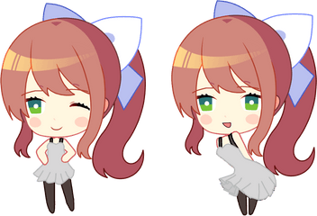 Monika Ddlc Png - Monika Chibi Png