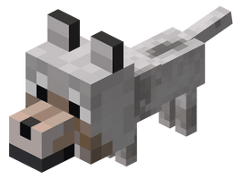 Angle Pocket Edition Baby Wolves Minecraft - Free PNG
