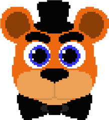 Freddy Fazbear No Shading Pixel Art Maker - Dot Png