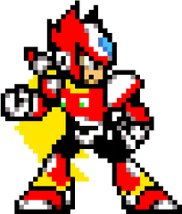 Zero - Pixel Art Mega Man X Png