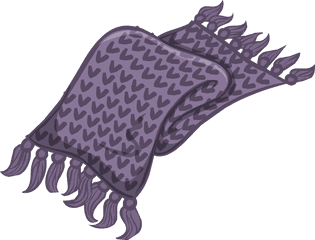 Lavender Knit Scarf Club Penguin Online Wiki Fandom - Scarf Clipart Png