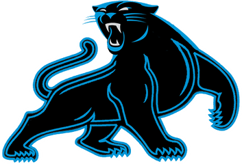 98 Black Panther Clip Clipart Clipartlook - Carolina Panthers Logo History Png