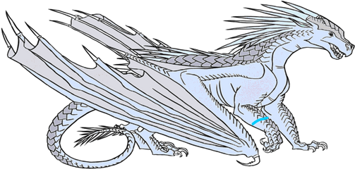 Narwhal Drawing Wing - Dragon Icewings Clipart Full Size Icewing Dragon Coloring Pages Wings Of Fire Png