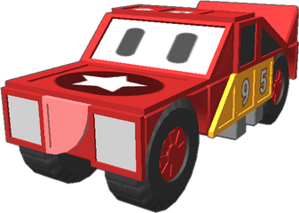 Lightning Mcqueen Meets Blocksworld - Model Car Clipart Lightning Mcqueen Crash Clipart Png