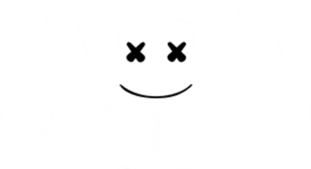 Dj Marshmello Clipart Black And White - Marshmello Sign Png