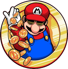 Mario Saltbae Coins Mariobros Nintendo - Super Cool T Shirt Png