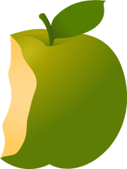 Apple Clipart Bitten Green - Clip Art Png