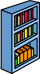 Furniture Clipart Bookshelf - Bookshelf Clipart Png Book Shelves Clip Art