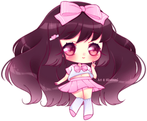 Download Hd Anime Chibi Cute Png - Chibi Anime Cute Girl Drawing