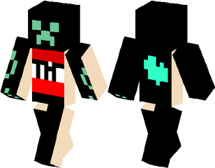 Black Tnt Creeper Minecraft Skin Hub - Minecraft Png