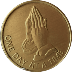 Praying Hands One Day - Coin Png