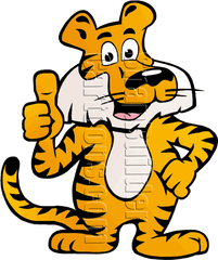 Tiger Standing With Two Thumbs Up - New Chelsea Elementary School Logo Png