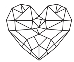 Cropped - Diamond Heart Png