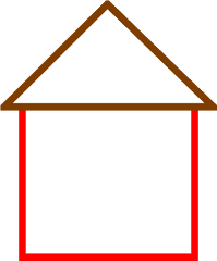 Download Hd House Clipart Triangle - Outline Of The House Clip Art Of House Outline Png