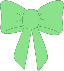 Clipart Bow Green Transparent - Transparent Background Pink Bow Clipart Png