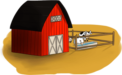 Farm House Clipart 14 - Cow In A Barn Clipart Png