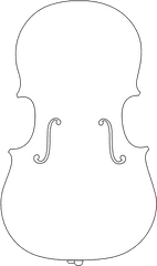 Cello Outline Clip Art - Vector Clip Art Online Silhouette Png