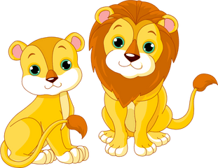 Download Lion Stickers Sticker Lioness - Lion And Lioness Clipart Png