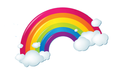 Mq Rainbow Rainbows Cartoon Clouds Cloud - Cloud And Rainbow Png