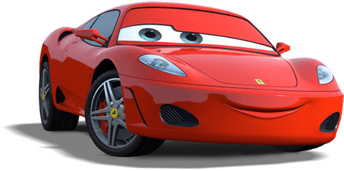 Red Car From The Movie Cars - Ferrari Cars Disney Png