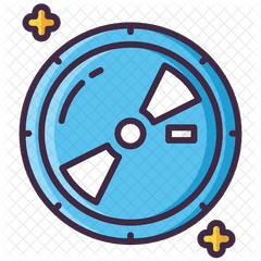 Blu Ray Icon Of Colored Outline Style - Circle Png