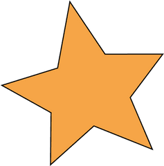 Stars Clipart - Clip Art Orange Star Png