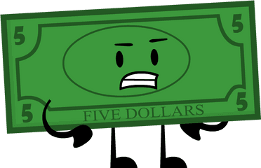 5 Dollar Bill - 5 Dollar Bill Cartoon Png