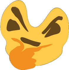 I Artistically Improved The Thinking Emoji To Reflect - Bonk Thinking Emoji Png