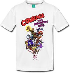 Cowardly Dog Kids Premium T - Courage The Cowardly Dog Shirt Png