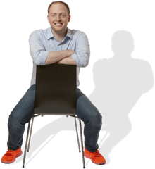 Man Sitting Chair Png Transparent - Man Straddling A Chair