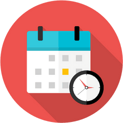 Calendar And Clock Icon Transparent - Transparent Calendar And Clock Icon Png