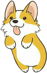 Pembroke Welsh Corgi Cardigan - Cute Corgi Stickers Png