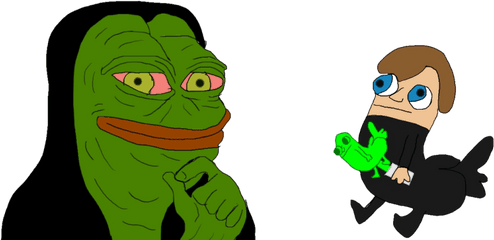 Download Emperor Pepe And Luke Dickbutt - Cartoon Png