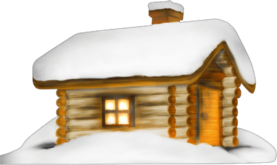 Winter House With Snow Png Clipart - Merry Christmas From Our Company