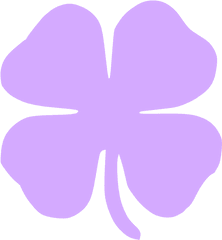 Purple 4 Leaf Clover Transparent Cartoon - Jingfm Four Leaf Clover Purple Png