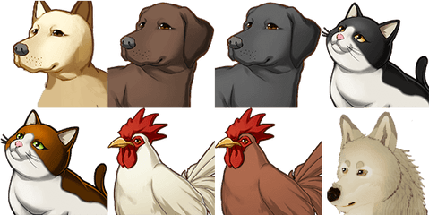 Dog Face Set In Mv Style Rpg Maker Forums - Rpg Maker Mv Animal Faces Png