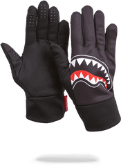 Download Black Shark Mouth Gloves Png - Sprsyground Black Gloves